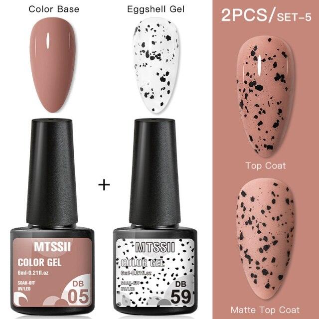 Luxury Gel Nail Polish Permanent Glossy Matte Egg Effect Elegant Stylish Eggshell Design For Women And Lady Nail Gel Stevvex