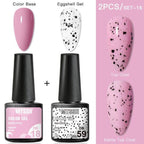 Luxury Gel Nail Polish Permanent Glossy Matte Egg Effect Elegant Stylish Eggshell Design For Women And Lady Nail Gel Stevvex