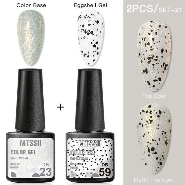 Luxury Gel Nail Polish Permanent Glossy Matte Egg Effect Elegant Stylish Eggshell Design For Women And Lady Nail Gel Stevvex