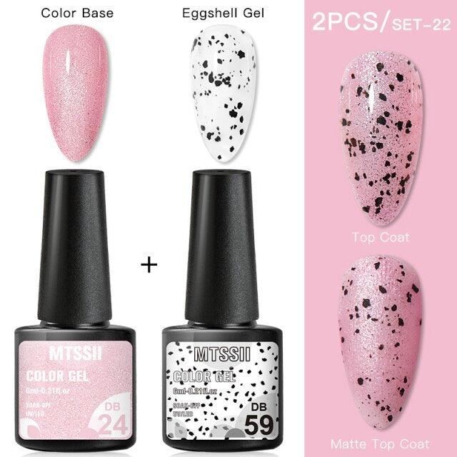 Luxury Gel Nail Polish Permanent Glossy Matte Egg Effect Elegant Stylish Eggshell Design For Women And Lady Nail Gel Stevvex