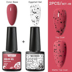 Luxury Gel Nail Polish Permanent Glossy Matte Egg Effect Elegant Stylish Eggshell Design For Women And Lady Nail Gel Stevvex