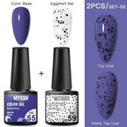 Luxury Gel Nail Polish Permanent Glossy Matte Egg Effect Elegant Stylish Eggshell Design For Women And Lady Nail Gel Stevvex