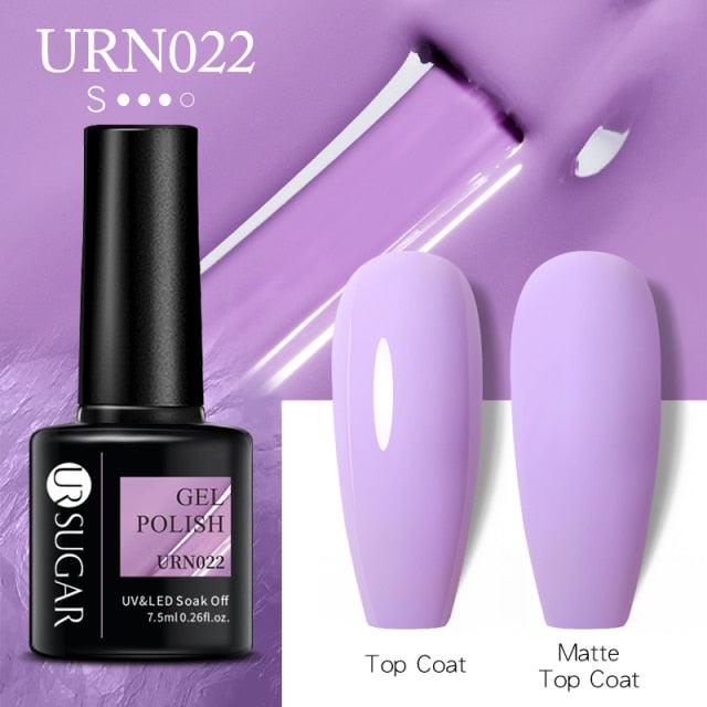 Matte Pink Blue Gel Nail Polish Semi Permanent LED Nail Art Design Elegant Warm Colors For Womens Stevvex