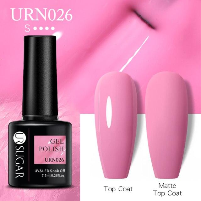 Matte Pink Blue Gel Nail Polish Semi Permanent LED Nail Art Design Elegant Warm Colors For Womens Stevvex