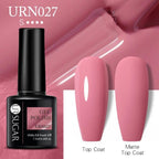 Matte Pink Blue Gel Nail Polish Semi Permanent LED Nail Art Design Elegant Warm Colors For Womens Stevvex