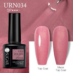Matte Pink Blue Gel Nail Polish Semi Permanent LED Nail Art Design Elegant Warm Colors For Womens Stevvex