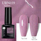 Matte Pink Blue Gel Nail Polish Semi Permanent LED Nail Art Design Elegant Warm Colors For Womens Stevvex