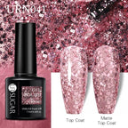 Matte Pink Blue Gel Nail Polish Semi Permanent LED Nail Art Design Elegant Warm Colors For Womens Stevvex