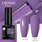 Matte Pink Blue Gel Nail Polish Semi Permanent LED Nail Art Design Elegant Warm Colors For Womens Stevvex
