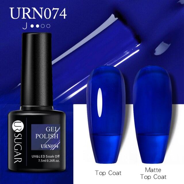 Matte Pink Blue Gel Nail Polish Semi Permanent LED Nail Art Design Elegant Warm Colors For Womens Stevvex