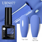 Matte Pink Blue Gel Nail Polish Semi Permanent LED Nail Art Design Elegant Warm Colors For Womens Stevvex