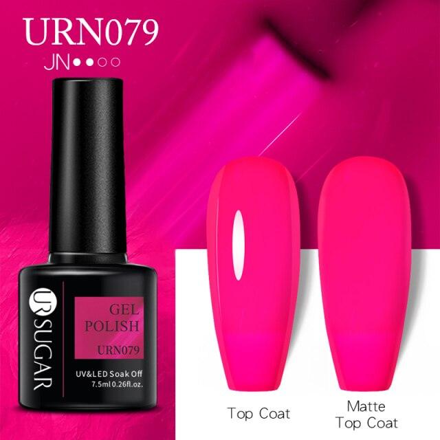 Matte Pink Blue Gel Nail Polish Semi Permanent LED Nail Art Design Elegant Warm Colors For Womens Stevvex
