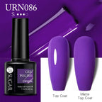 Matte Pink Blue Gel Nail Polish Semi Permanent LED Nail Art Design Elegant Warm Colors For Womens Stevvex