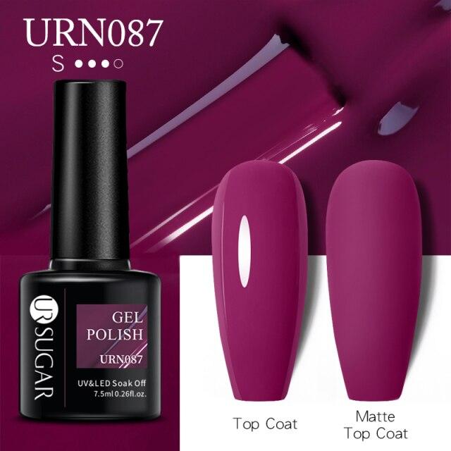 Matte Pink Blue Gel Nail Polish Semi Permanent LED Nail Art Design Elegant Warm Colors For Womens Stevvex