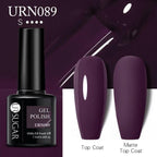 Matte Pink Blue Gel Nail Polish Semi Permanent LED Nail Art Design Elegant Warm Colors For Womens Stevvex