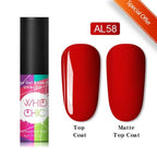 Matte Pink Blue Gel Nail Polish Semi Permanent LED Nail Art Design Elegant Warm Colors For Womens Stevvex