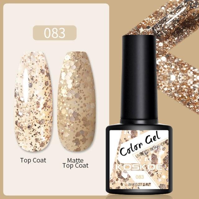 Womens Glossy Colorful 8ml Nail Gel Polish Permanent UV LED Summer Winter High Quality Fashion Design Stevvex
