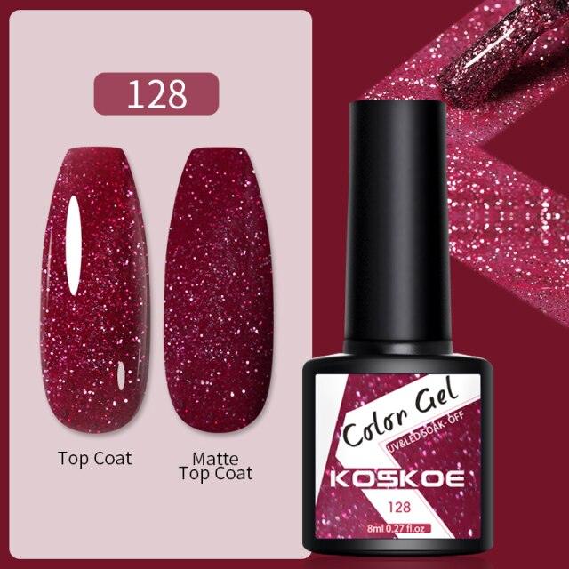 Womens Glossy Colorful 8ml Nail Gel Polish Permanent UV LED Summer Winter High Quality Fashion Design Stevvex