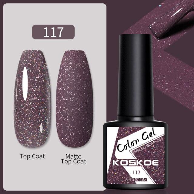 Womens Glossy Colorful 8ml Nail Gel Polish Permanent UV LED Summer Winter High Quality Fashion Design Stevvex