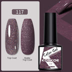 Womens Glossy Colorful 8ml Nail Gel Polish Permanent UV LED Summer Winter High Quality Fashion Design Stevvex