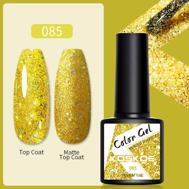 Womens Glossy Colorful 8ml Nail Gel Polish Permanent UV LED Summer Winter High Quality Fashion Design Stevvex