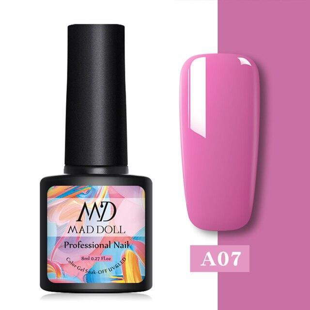 Womens Glossy Colorful 8ml Nail Gel Polish Permanent UV LED Summer Winter High Quality Fashion Design Stevvex