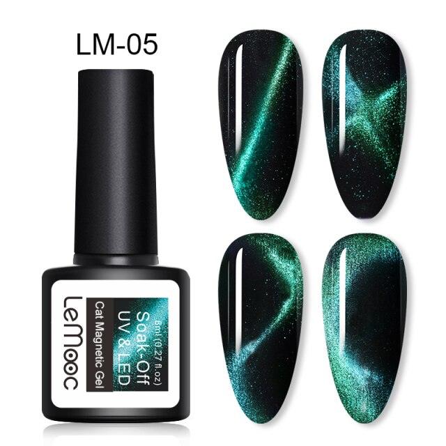 Luxury 5D Cat Magnetic Gel Nail Polish Black Chameleon UV Nail Gel Professional Manicure For Womens Stevvex