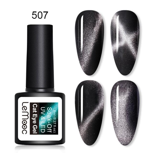Luxury 5D Cat Magnetic Gel Nail Polish Black Chameleon UV Nail Gel Professional Manicure For Womens Stevvex