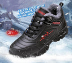 Winter Womens Mens Boots Shoes Plush Warm Sneakers Outdoor Waterproof Ankle Snow Boots Casual Leather Hiking Boots Outdoor Trekking Boot Mid Hiker Boot For Mens Stevvex