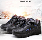 Winter Womens Mens Boots Shoes Plush Warm Sneakers Outdoor Waterproof Ankle Snow Boots Casual Leather Hiking Boots Outdoor Trekking Boot Mid Hiker Boot For Mens Stevvex