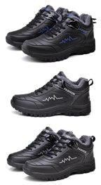 Winter Womens Mens Boots Shoes Plush Warm Sneakers Outdoor Waterproof Ankle Snow Boots Casual Leather Hiking Boots Outdoor Trekking Boot Mid Hiker Boot For Mens Stevvex
