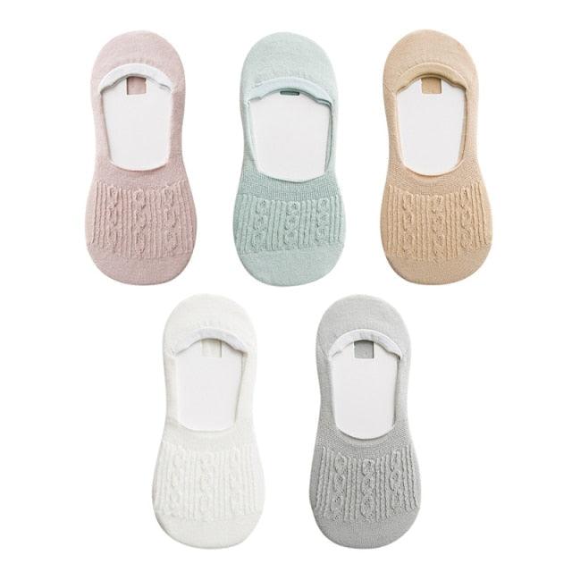 5 Pairs 3D Cartoon Harajuku Cat Cute Heart Invisible Cotton Socks Casual Boat Socks Funny Girl Ankle Sock Set for Women Stevvex