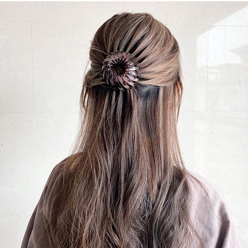 New Fashion Women Bun Hair Claw Horsetail Buckle Hair Clip Bird Nest Expanding Hair Accessories Female Ponytail Hair Accessories For Women Stevvex
