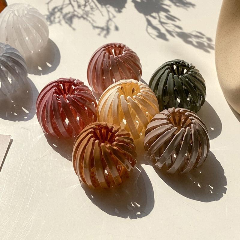 New Fashion Women Bun Hair Claw Horsetail Buckle Hair Clip Bird Nest Expanding Hair Accessories Female Ponytail Hair Accessories For Women Stevvex