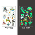 Luminous Tattoo Stickers Temporary Animal Tattoos Glow Paste on Face Arm Leg Fluorescent Waterproof Fake Tattoo For Kids Girls Stevvex