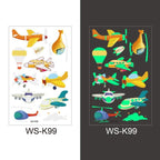 Luminous Tattoo Stickers Temporary Animal Tattoos Glow Paste on Face Arm Leg Fluorescent Waterproof Fake Tattoo For Kids Girls Stevvex