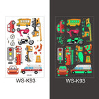 Luminous Tattoo Stickers Temporary Animal Tattoos Glow Paste on Face Arm Leg Fluorescent Waterproof Fake Tattoo For Kids Girls Stevvex