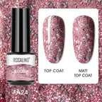 Luxury Womens Pink Shiny Nail Gel Polish Varnish Permanent UV Gel Popular High Quality Colorful Nail Polish Stevvex