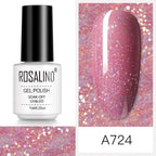 Luxury Womens Pink Shiny Nail Gel Polish Varnish Permanent UV Gel Popular High Quality Colorful Nail Polish Stevvex