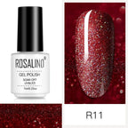Luxury Womens Pink Shiny Nail Gel Polish Varnish Permanent UV Gel Popular High Quality Colorful Nail Polish Stevvex