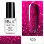 Luxury Womens Pink Shiny Nail Gel Polish Varnish Permanent UV Gel Popular High Quality Colorful Nail Polish Stevvex