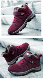 Warm Fur Men's Womens Boots Winter Comfortable Snow Casual Shoes Rubber Ankle Boots Fur Lined Warm Anti-slip Outdoor Work Shoes For Cold Weather Hiking Camping Stevvex