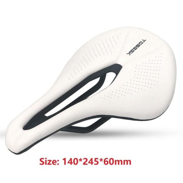 Bicycle Soft Thick Saddle Mountain Road Bike Wide Seat Cushion Road Bike Carbon Saddle Comfort Bike Saddle Ergonomic Waterproof Bicycle Seat For Road Bike Mountain Bike Seats Stevvex
