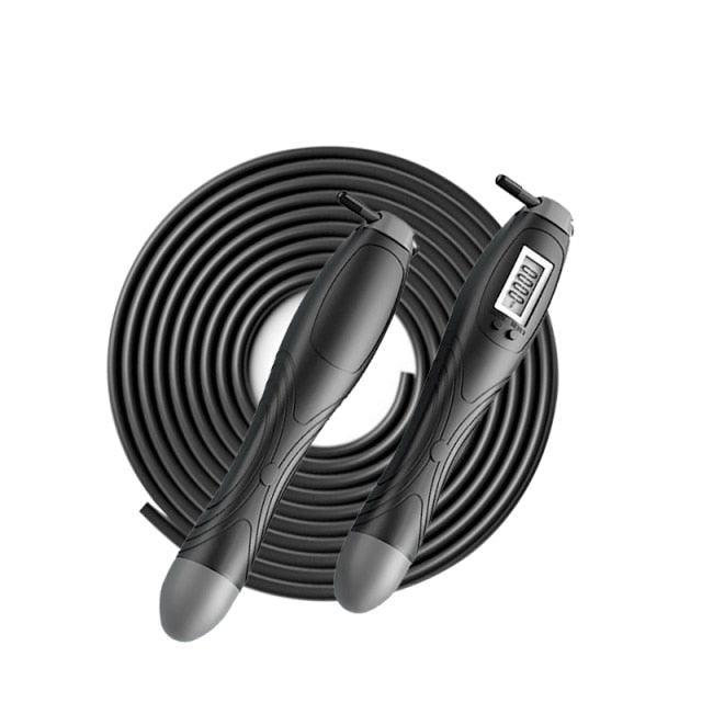Jump Rope With Counter Adjustable Digital Counting Jumping Rope LCD Digital Counting Skipping Ropes Adjustable Weight Calories Time Setting With Sound Reminder Jump Ropes For Fitness Exercise Workout Gym Stevvex