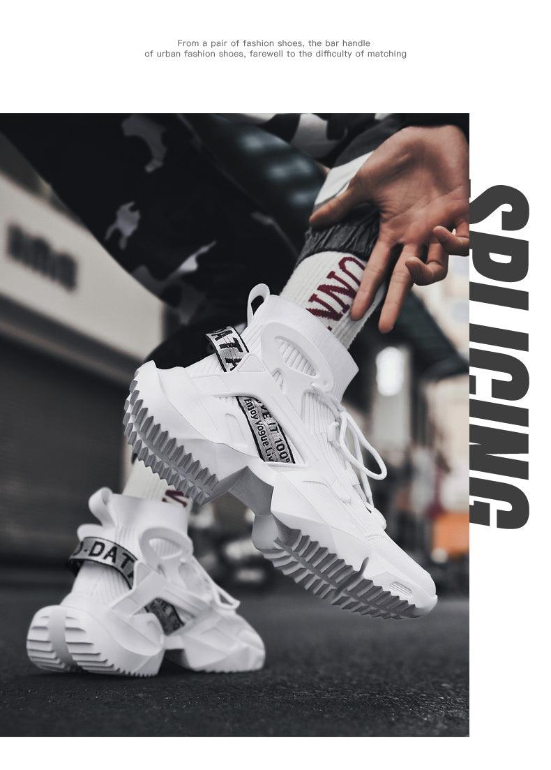 New Modern Mans Sneakers Breathable Fashion Men's Height Increasing Casual Outdoor High Quality Mesh Walking Jogging Non Slip Athletic Comfortable Casual Mens Sneakers Stevvex