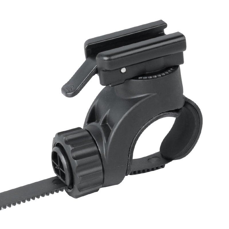 Bicycle Headlight Holder Front LED Lamp Buckle Quick Mount Release Helmet Adaptor Bracket Light Switch 360°Rotation Flashlight Mount Holder Bicycle Cycle Bike Front Torch Mount LED Headlight Holder Clip Clamp Rubber For Diameter Flashlight Stevvex