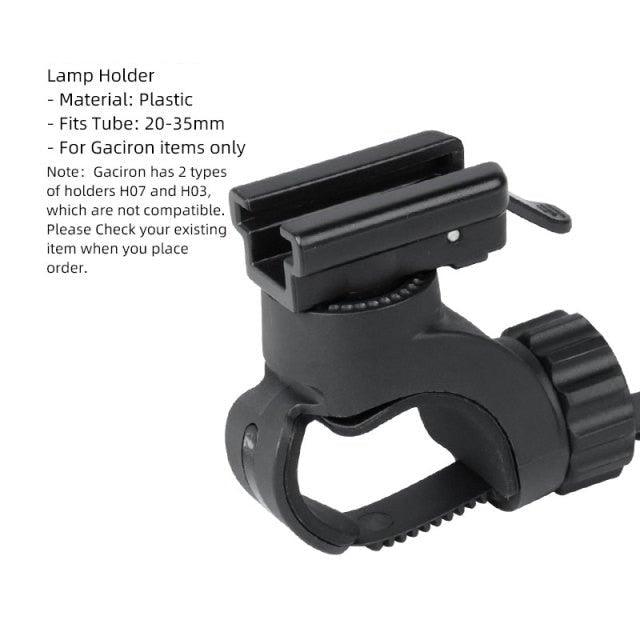 Bicycle Headlight Holder Front LED Lamp Buckle Quick Mount Release Helmet Adaptor Bracket Light Switch 360°Rotation Flashlight Mount Holder Bicycle Cycle Bike Front Torch Mount LED Headlight Holder Clip Clamp Rubber For Diameter Flashlight Stevvex