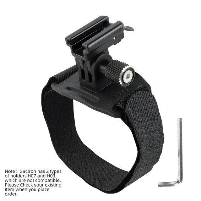 Bicycle Headlight Holder Front LED Lamp Buckle Quick Mount Release Helmet Adaptor Bracket Light Switch 360°Rotation Flashlight Mount Holder Bicycle Cycle Bike Front Torch Mount LED Headlight Holder Clip Clamp Rubber For Diameter Flashlight Stevvex