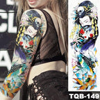 Full Women Man Realistic Waterproof Temporary Tattoo Tiger Stickers Luxury Big Design For Arm Thigh