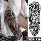 Full Women Man Realistic Waterproof Temporary Tattoo Tiger Stickers Luxury Big Design For Arm Thigh